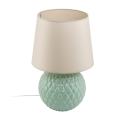 Lampka na szafkę nocną SANTANA beżowy abażur - 5904