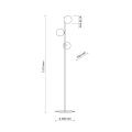 Lampa podłogowa ESTERA czarna podstawa i grafitowe klosze kulki 3xG9 5717 TK Lighting