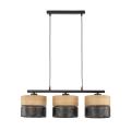 Lampa wisząca z trzema abażurami w stylu eko z serii NICOL exE27 4801 TK Lighting