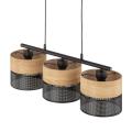 Lampa wisząca z trzema abażurami w stylu eko z serii NICOL exE27 4801 TK Lighting