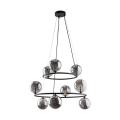 Lampa wisząca ze szklanymi, grafitowymi kloszami ANABELLE 6845 9xG9 TK Lighting