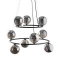Lampa wisząca ze szklanymi, grafitowymi kloszami ANABELLE 6845 9xG9 TK Lighting
