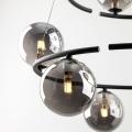 Lampa wisząca ze szklanymi, grafitowymi kloszami ANABELLE 6845 9xG9 TK Lighting