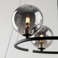 Lampa wisząca ze szklanymi, grafitowymi kloszami ANABELLE 6845 9xG9 TK Lighting