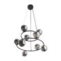 Lampa wisząca ze szklanymi, grafitowymi kloszami ANABELLE 6845 9xG9 TK Lighting