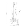 Lampa wisząca ze szklanymi, grafitowymi kloszami ANABELLE 6845 9xG9 TK Lighting
