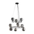 Lampa wisząca ze szklanymi, grafitowymi kloszami ANABELLE 6845 9xG9 TK Lighting
