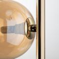Lampa wisząca ze złotymi elementami i bursztynowymi kloszami ESTERA 4838 3xG9 TK Lighting