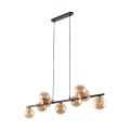 Lampa wisząca na belce z bursztynowymi kloszami ze szkła ESTERA 4340 TK Lighting