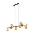 Lampa wisząca na belce z bursztynowymi kloszami ze szkła ESTERA 4340 TK Lighting