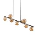 Lampa wisząca na belce z bursztynowymi kloszami ze szkła ESTERA 4340 TK Lighting