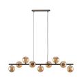 Lampa wisząca na belce z bursztynowymi kloszami ze szkła ESTERA 4340 TK Lighting