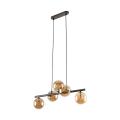 Lampa wisząca z kulistymi kloszami bursztyniowe szkło ESTERA 5xG9 6105 TK Lighting