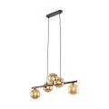 Lampa wisząca z kulistymi kloszami bursztyniowe szkło ESTERA 5xG9 6105 TK Lighting