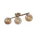 Lampa sufitowa metalowa kolor złoty ze szklanymi, bursztynowymi kloszami do salonu ESTERA 3xG9 5418 TK Lighting