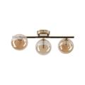 Lampa sufitowa metalowa kolor złoty ze szklanymi, bursztynowymi kloszami do salonu ESTERA 3xG9 5418 TK Lighting