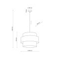 Lampa wisząca w stylu boho do oświetlenia sypialni, jadalni CALISTO 1xE27 5419 TK Lighting