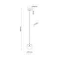 Lampa wisząca ze złotymi elementami NILOS czarno-złoty 1xG9 5941 TK Lighting