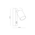 Kinkiet lampa ścienna biała z włącznikiem TOP WHITE 6186 TK Lighting