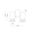 Lampa sufitowa ruchome spoty - reflektorki JET WHITE 2*GU10 - 4352