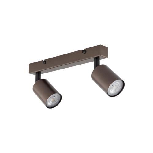 Lampa sufitowa brązowa 2x reflektorki na listwie TOP BROWN 6180 TK Lighting