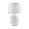 Lampka nocna biała szklana z abażurem MELODY WHITE 5985 TK Lighting