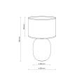 Lampka nocna biała szklana z abażurem MELODY WHITE 5985 TK Lighting