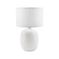 Lampka nocna biała szklana z abażurem MELODY WHITE 5985 TK Lighting