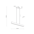 Lampa wisząca podłużna szer. 96cm z drewna TEO LED M 6615 TK Lighting