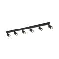Lampa sufitowa czarna reflektorki na listwie 6xGU10 TOP BLACK 6178 TK Lighting