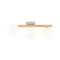 Lampa sufitowa do stylowego salonu, trzy białe, kuliste klosze 3xG9 ESTERA - 5768