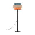 Lampa podłogowa z kolorowym abażurem, 159cm wysokości do wnętrz inspirowanych stylem boho 1xE27 TRIO 6452 TK Lighting