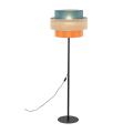 Lampa podłogowa z kolorowym abażurem, 159cm wysokości do wnętrz inspirowanych stylem boho 1xE27 TRIO 6452 TK Lighting