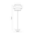 Lampa podłogowa z kolorowym abażurem, 159cm wysokości do wnętrz inspirowanych stylem boho 1xE27 TRIO 6452 TK Lighting