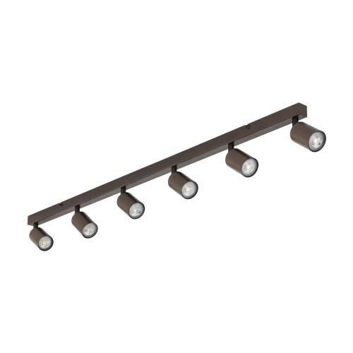 Lampa sufitowa brązowa 127cm z sześcioma spotami 6xGU10 TOP 6183 TK Lighting