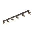 Lampa sufitowa brązowa 127cm z sześcioma spotami 6xGU10 TOP 6183 TK Lighting