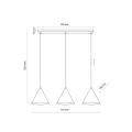 Lampa wisząca potrójna na belce biała CONO 10011 TK Lighting