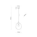 Lampa wisząca ze szklanym, grafitowym kloszem SOL 10084 TK Lighting