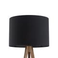Lampa podłogowa z drewnianymi nogami i czarnym abażurem GRAND 16005 TK Lighting
