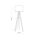 Lampa podłogowa z drewnianymi nogami i czarnym abażurem GRAND 16005 TK Lighting