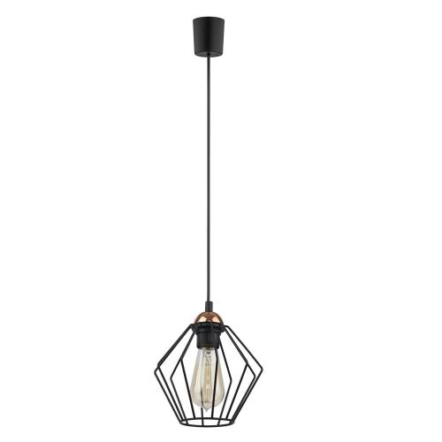 Lampa wisząca z drucianym kloszem o geometrycznym kształcie do salonu 1xE27 GALAXY 1642 TK Lighting
