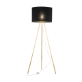 Lampa podłogowa na trójnogu w złotym kolorze na E27 czarny abażur UMBERTO 6635 TK Lighting