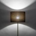 Lampa podłogowa z elegancką, złotą nogą UMBERTO E27  brązowy klosz 16031 TK Lighting