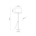 Lampa podłogowa z elegancką, złotą nogą UMBERTO E27  brązowy klosz 16031 TK Lighting