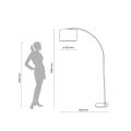 Lampa podłogowa nowoczesna ZENITH E27 z lnianym abażurem 16023 TK Lighting
