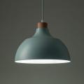 Pojedyncza lampa wisząca z metalowym, miętowym kloszem w stylu retro CAP MINT 5901 TK Lighting