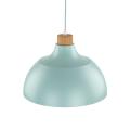 Pojedyncza lampa wisząca z metalowym, miętowym kloszem w stylu retro CAP MINT 5901 TK Lighting