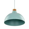 Pojedyncza lampa wisząca z metalowym, miętowym kloszem w stylu retro CAP MINT 5901 TK Lighting