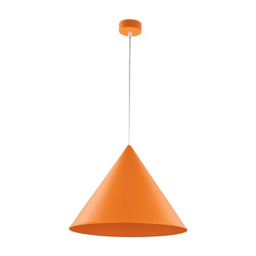 Lampa wisząca CONO ORANGE w nowoczesnym stylu, do salonu na E27, stożkowy klosz z gwintem na E27 10088 TK Lighting