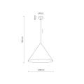 Lampa wisząca CONO ORANGE w nowoczesnym stylu, do salonu na E27, stożkowy klosz z gwintem na E27 10088 TK Lighting